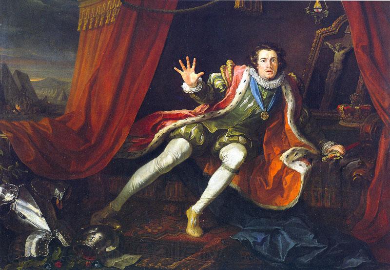 unknow artist David Garrick as Richard III in Colley Cibber's adaptation of the William Shakespeare play Spain oil painting art